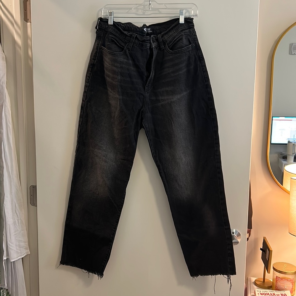 Old Navy Black Sky-Hi Straight Leg Jean